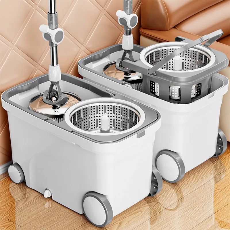 Rotary mop household hand-washing 2025 new one-drag clean drying automatic dehydration mop bucket lazy mop