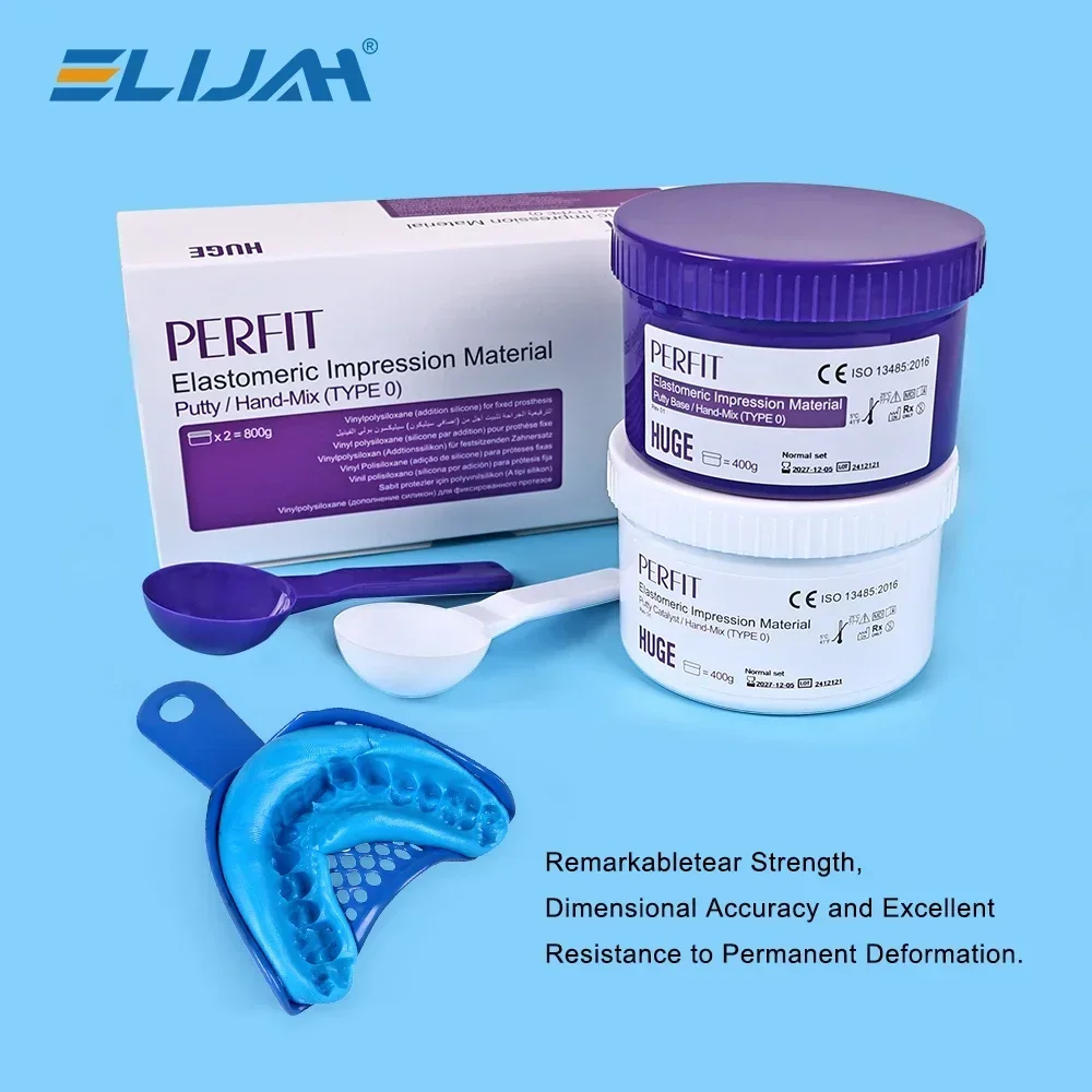 Dental Silicone Impression Material Putty Dental Impression Material Light Body Heavy Bite Registration Kit Dentistry Materials