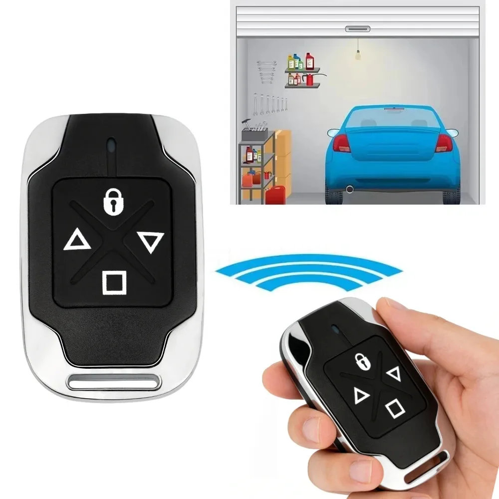 Kebidu Wireless RF 433mhz Remote Control Copy Code Garage Door Gate Duplicator 433.92MHz Gate Key Fob Command Hand Transmitter