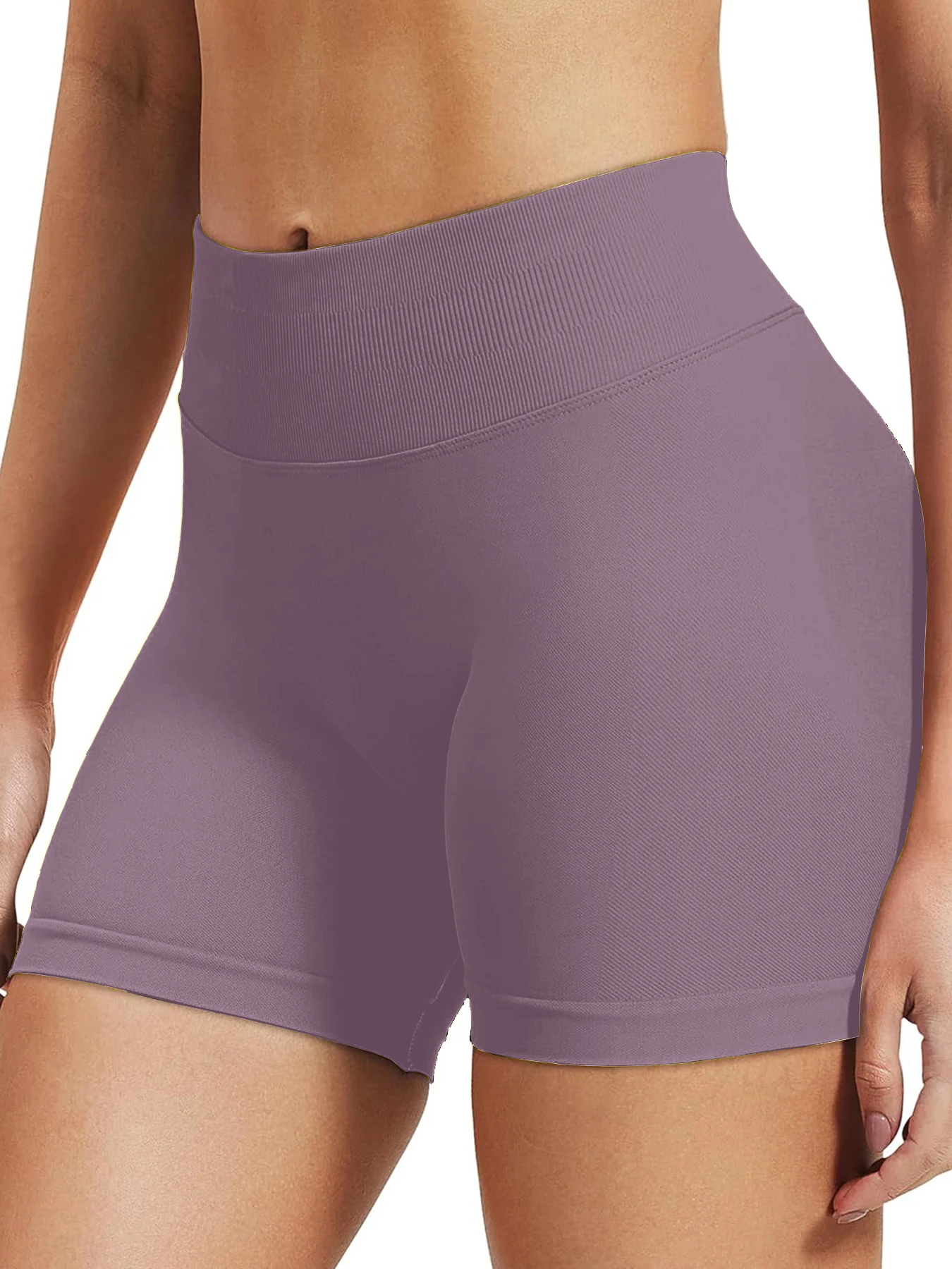High stretch hip lifting fitness yoga shorts with peach hips and no awkward lines, Pilates medium intensity training shorts image 4