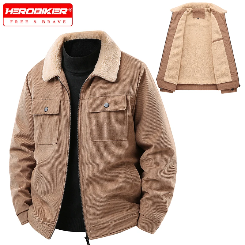 

Мужская флисовая куртка из ягненка, зимняя теплая куртка на молнии с несколькими карманами, походная, охота, верховая езда, спортивные пальто на открытом воздухе