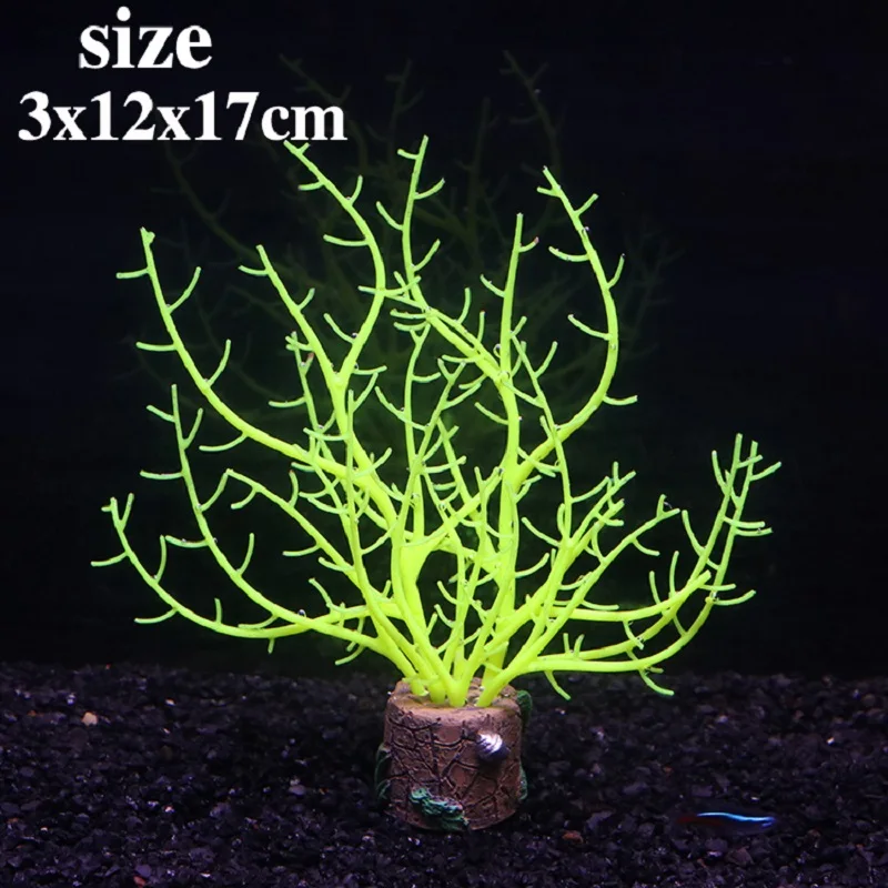 Fish Tank Ornament Silicone Noctilucent Coral Simulation Underwater Plants Aquarium Decoration Aquatic Landscape