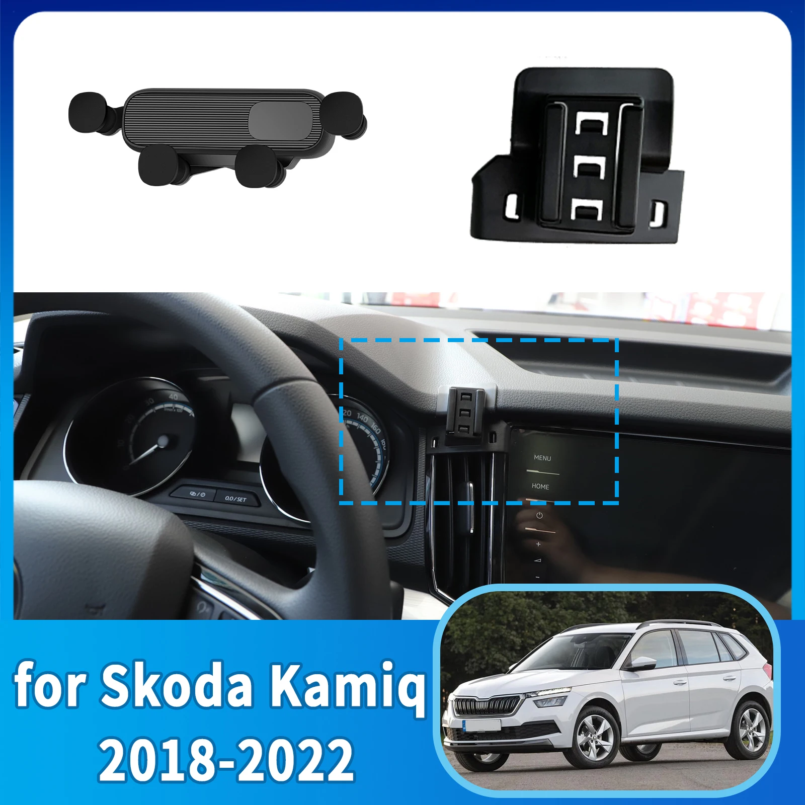 

​​fit for Skoda Kamiq 2018~2022 Phone Holder, Dashboard Screen Mount Bracket Easy Installation​​ Car accessoires