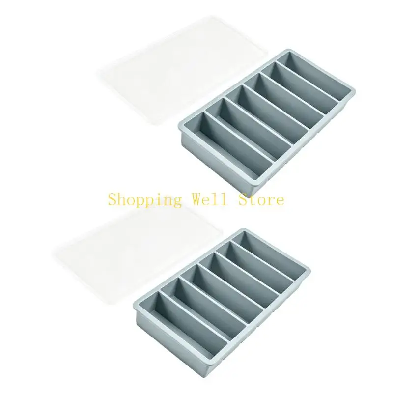 KX4B Drop Proof elastomer freezing Bar Form For Narrow Neck Bottles 6 Sections Simple To Clean