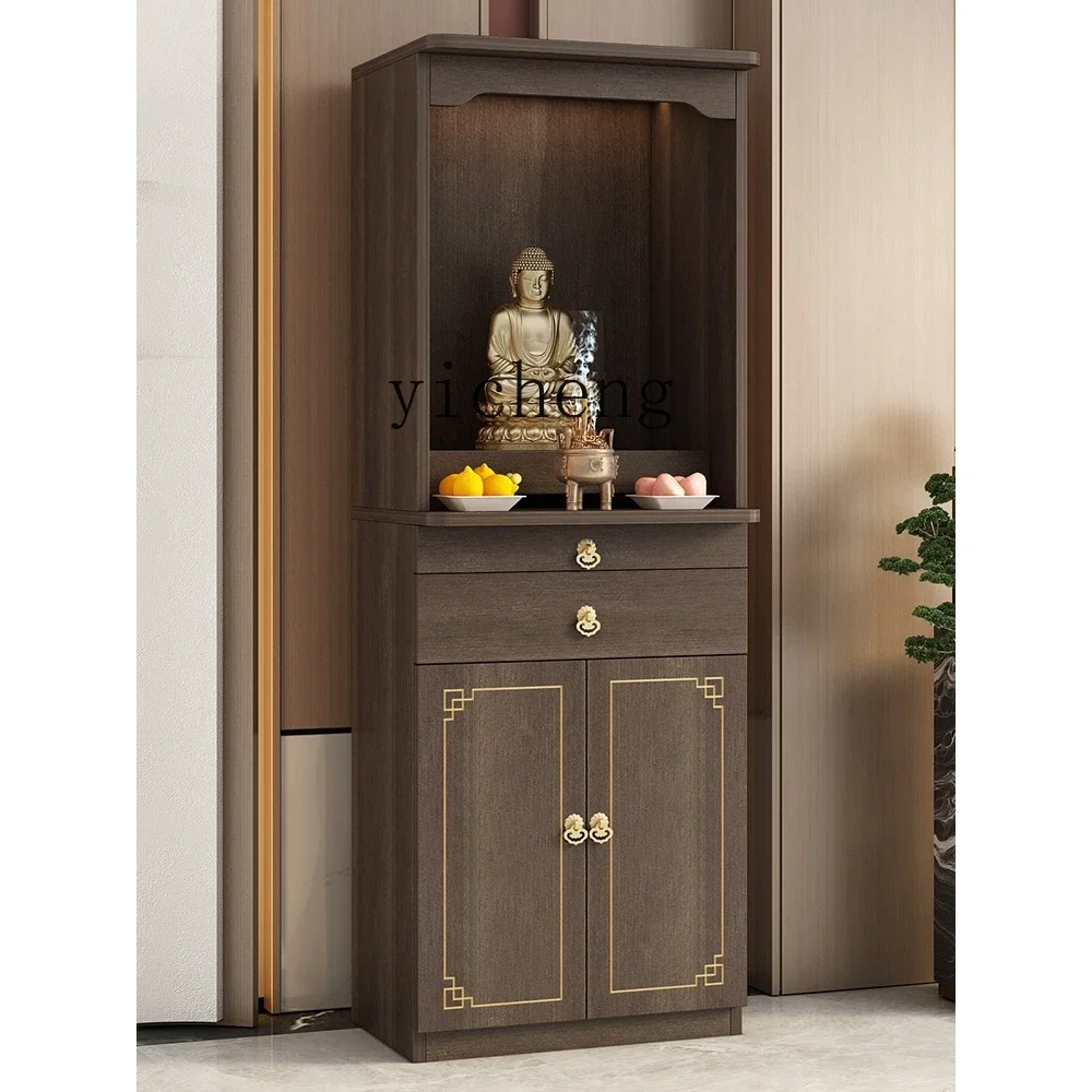 

GX Buddhist niche new Chinese vertical cabinet God of Wealth cabinet Guanyin Guan Gong Shrine table for household use