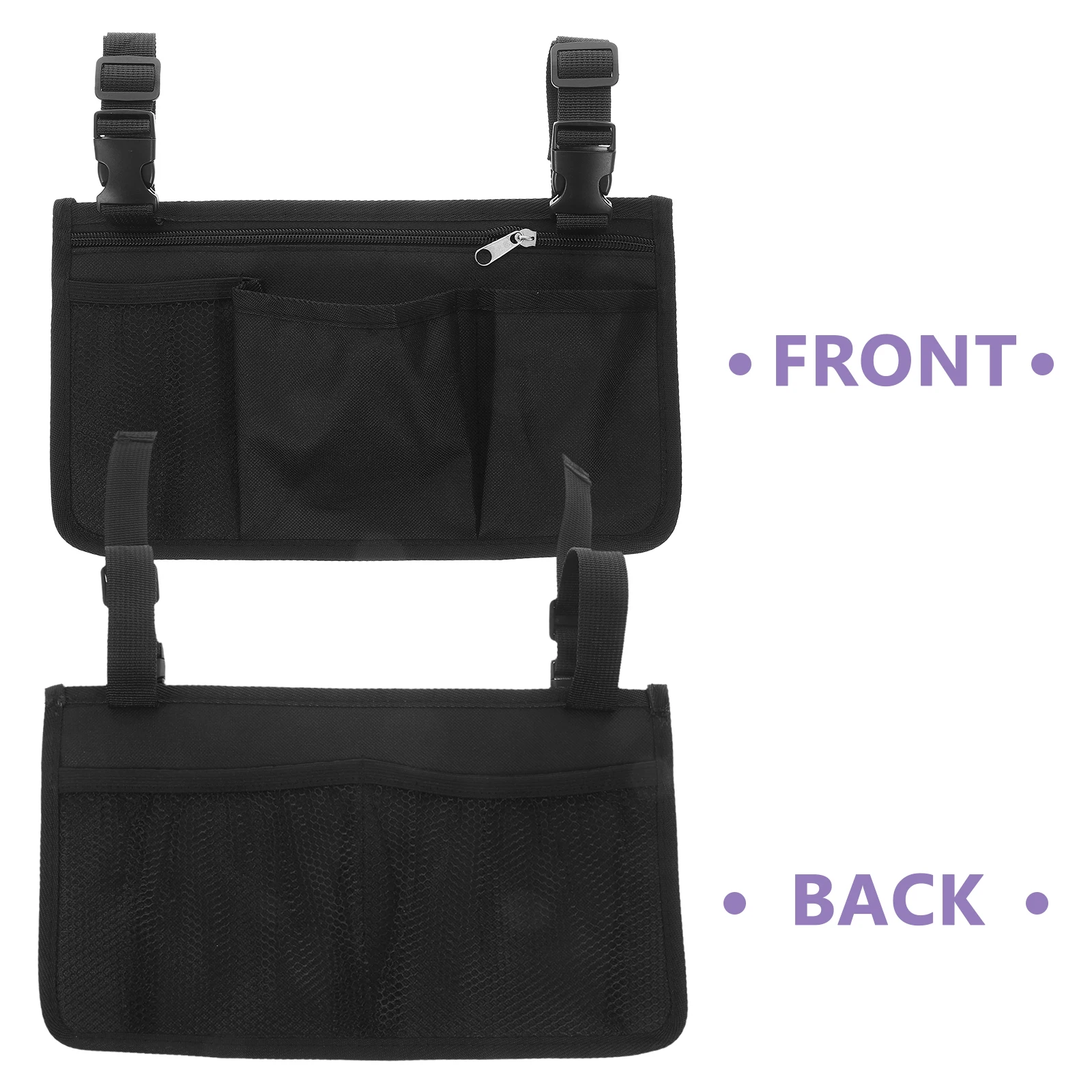 

Convenient Wheelchair Side Bag Oxford Cloth Storage Pouch for Phones Medication and Snacks Easy to Install