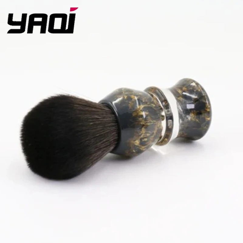 2026 Yaqi Deep Stones 24mm Men's Wet Shaving Brush Synthetic Hair Resin Handle New Popular Product