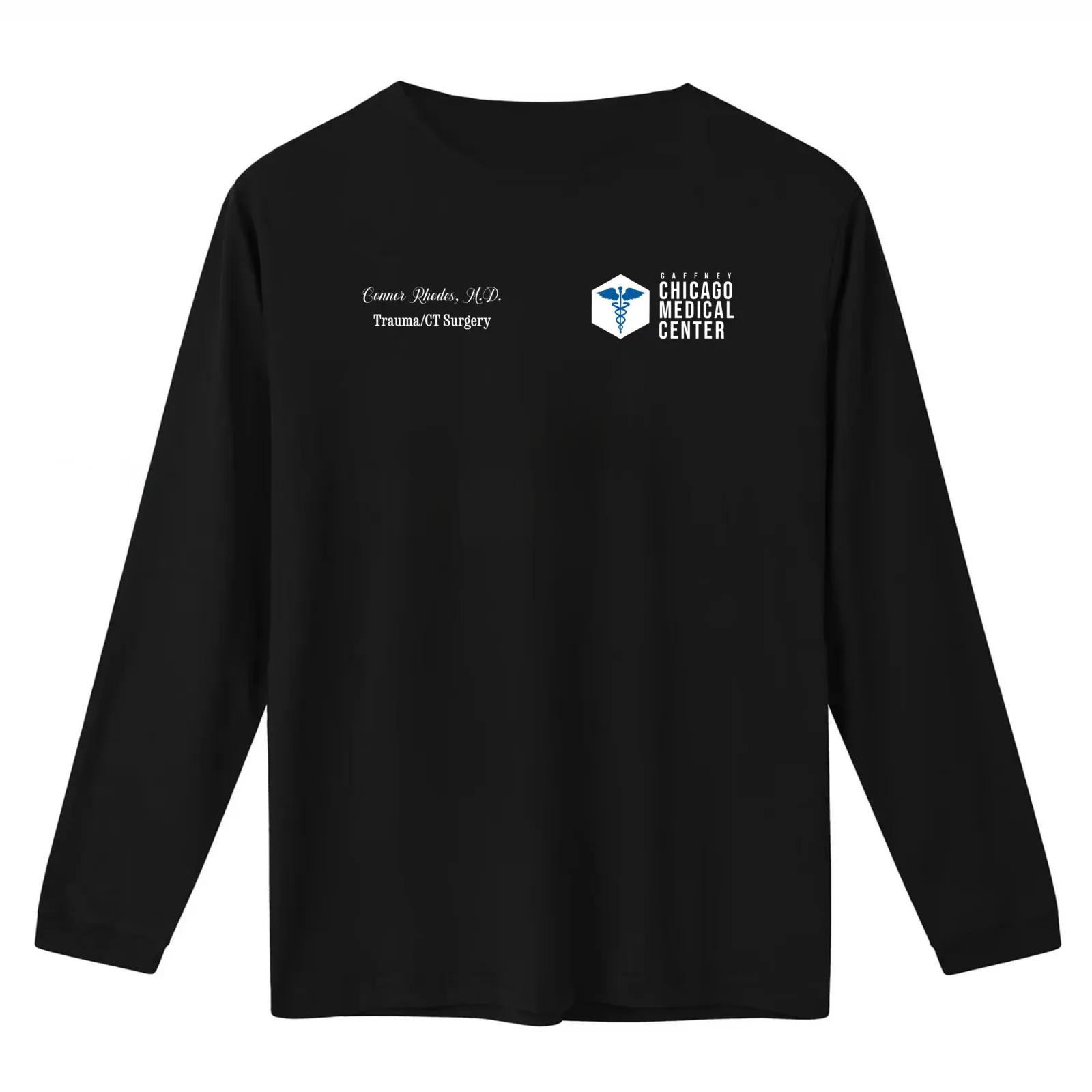 CHICAGO MED - CONNOR RHODES - SCRUBS - TRAUMA/CT SURGERY T-Shirt Summer Casual Cotton Tee Oversized Streetwear Tops