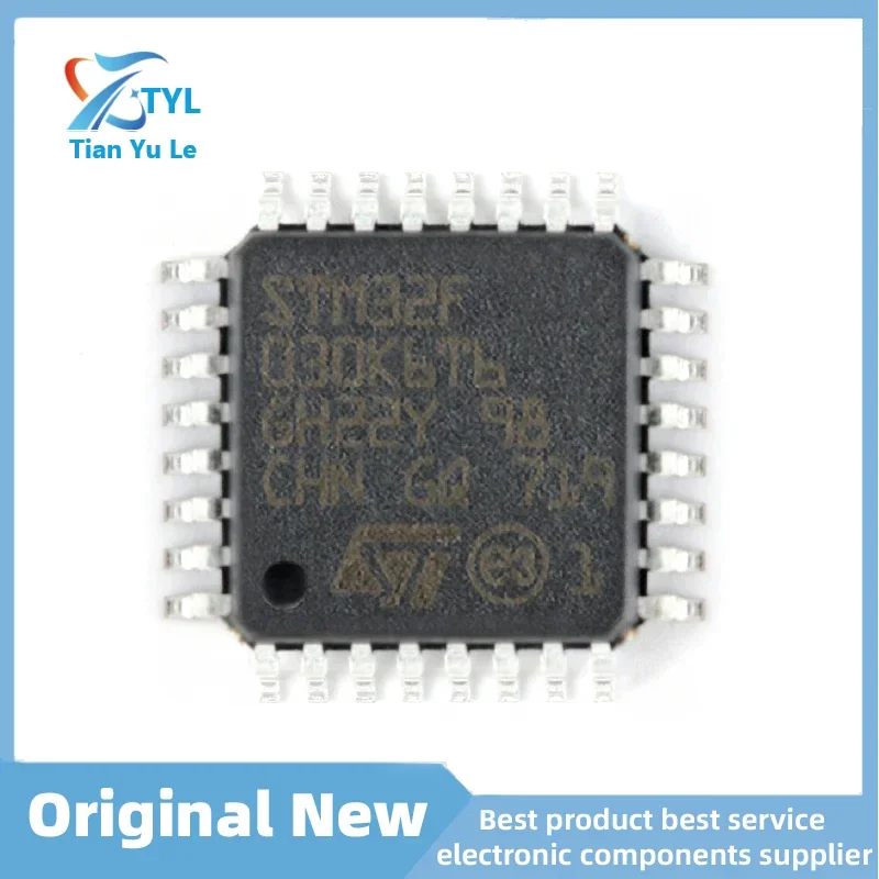 New Original  STM32F030K6T6 UFQFPN-48 ARM Microcontroller IC 32-Bit Single-Core 48MHz 32KB (32K x 8) FLASH 32-LQFP (7x7)