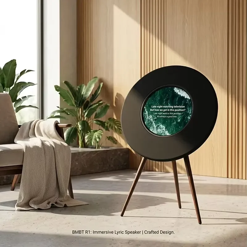 【CHIMU HOME】 Wireless Floor Standing Speakers with Lyrics Display for Home Theater