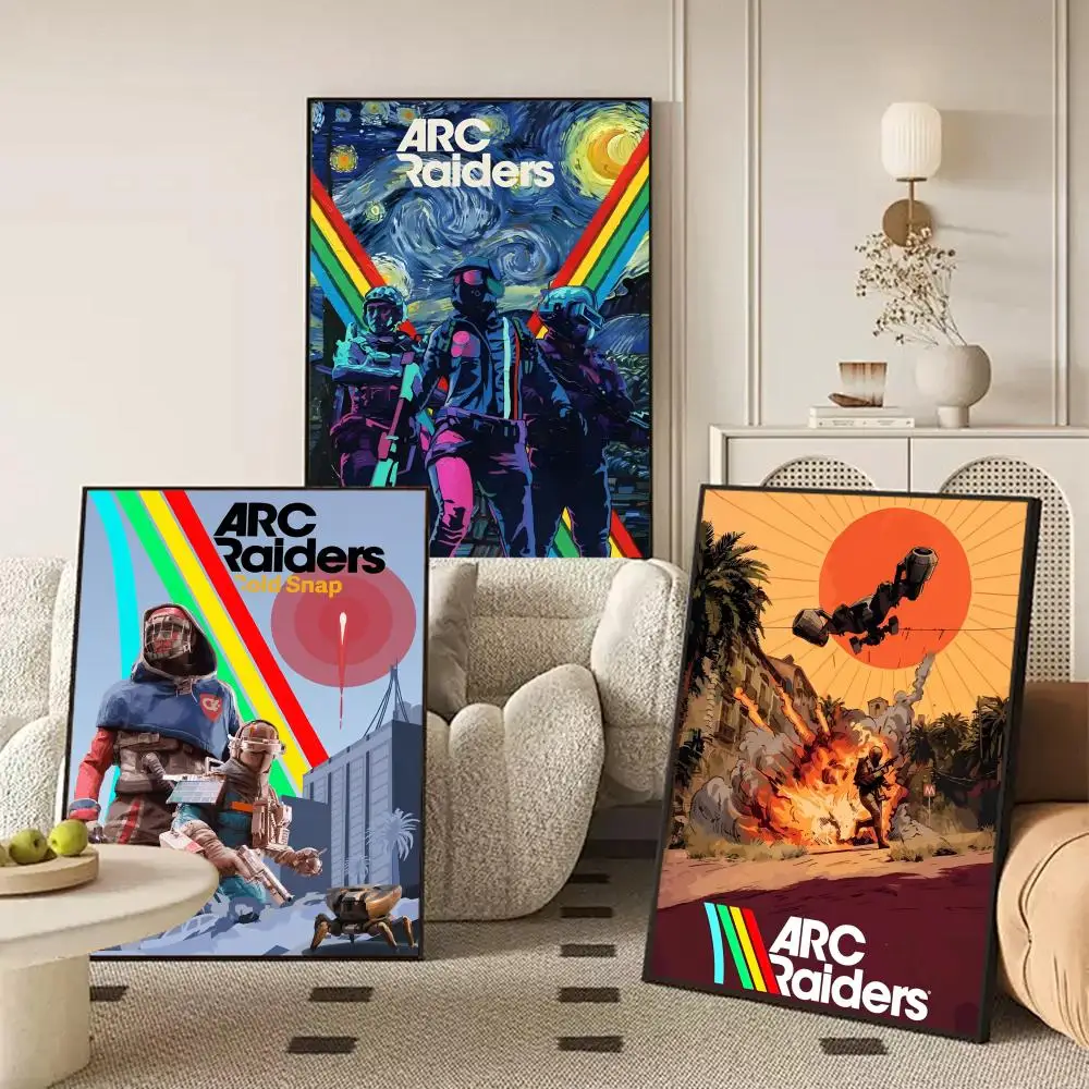 Video Game a-ARC Raiders Poster Self Adhesive Wall Stickers Removable Room Decor Aesthetic Space Decor Murals Gift