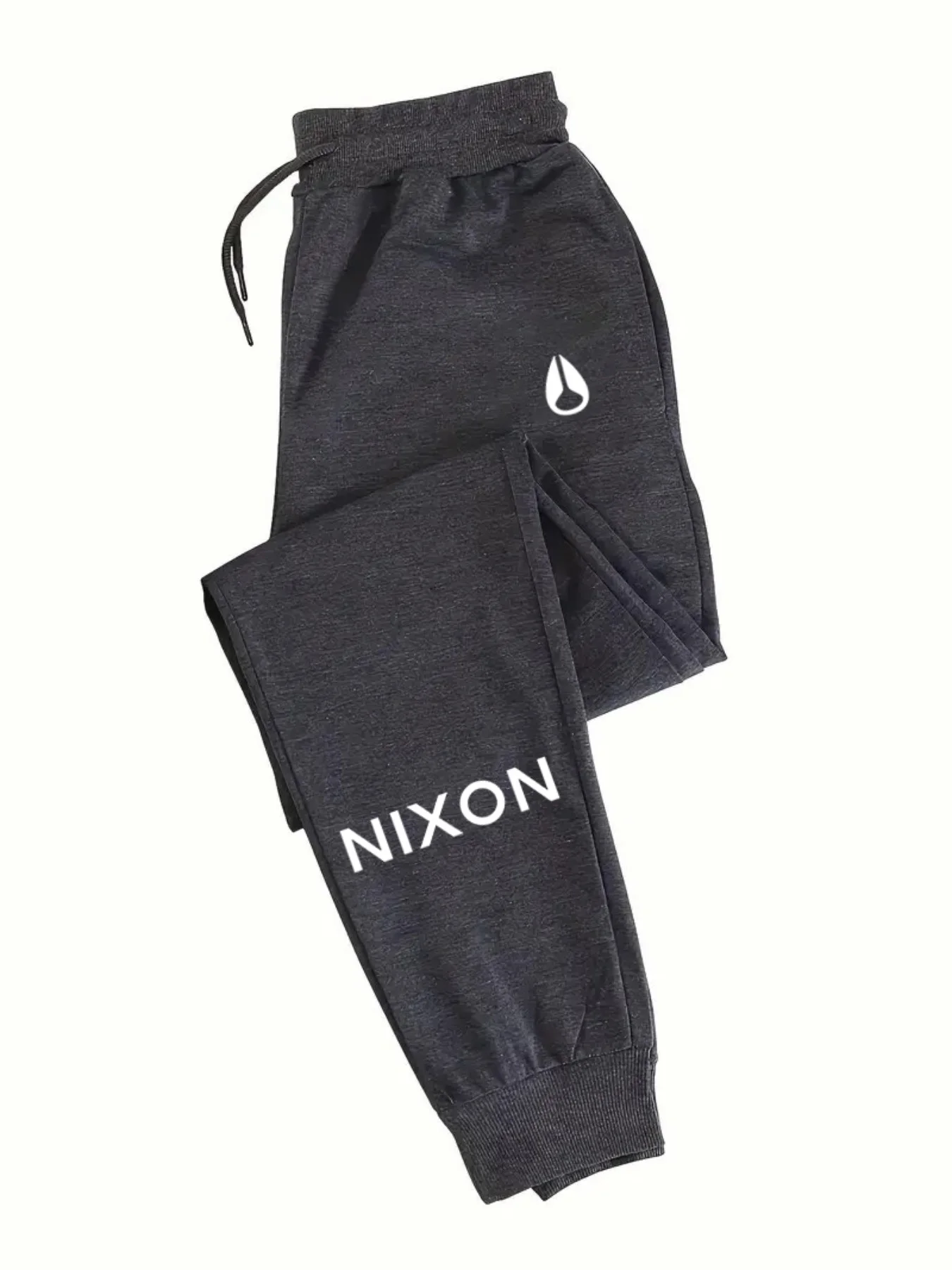 

Мужские повседневные спортивные брюки с завязками на талии, с буквенным принтом, свободного кроя, для занятий спортом на открытом воздухе и повседневной носки весной и осенью