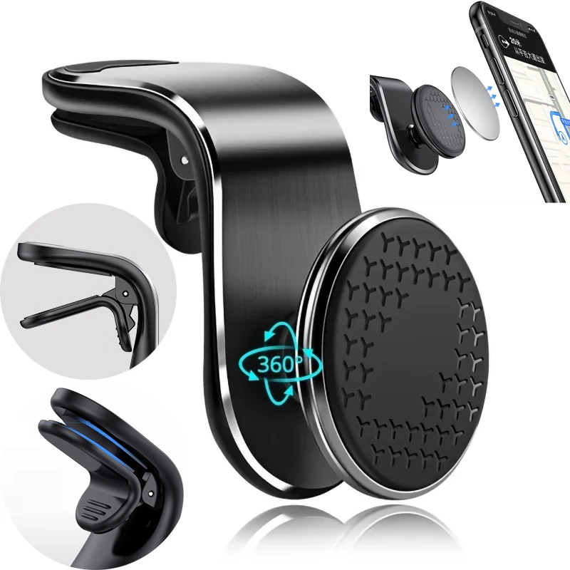 

Magnetic Car Phone Holder 360 Degree Rotation Air Vent Car Phone Mount In Car Phone Holder For iPhone Samsung Rotation Bracket