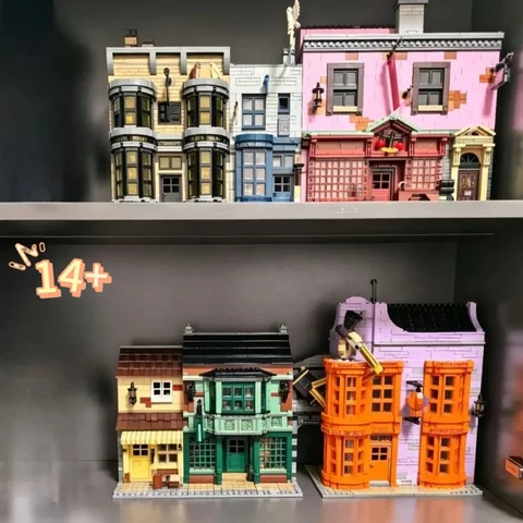 2026 Magic Themed 5544PCS Diagon Alley Street View Building Blocks Model Display In Stock Assembly Toys Christmas Birthday Gifts