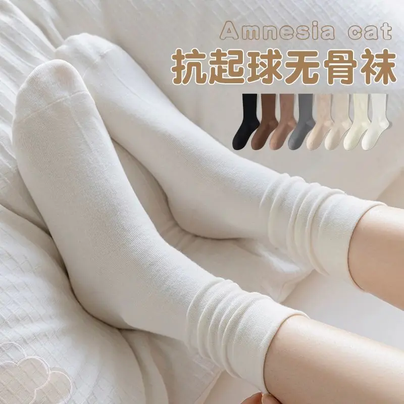 6/12 Pairs Summer Mid-tube Women's Comfortable Socks Solid Color Cotton Women Boat Socks Breathable Socks Women's Sports Socks