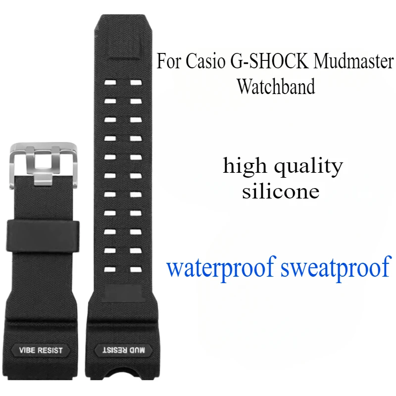 For Casio Watch Mudmaster Series Modified GWG1000 Silicone Watch Strap Resin Rubber Waterproof Watch Accessories Special Size