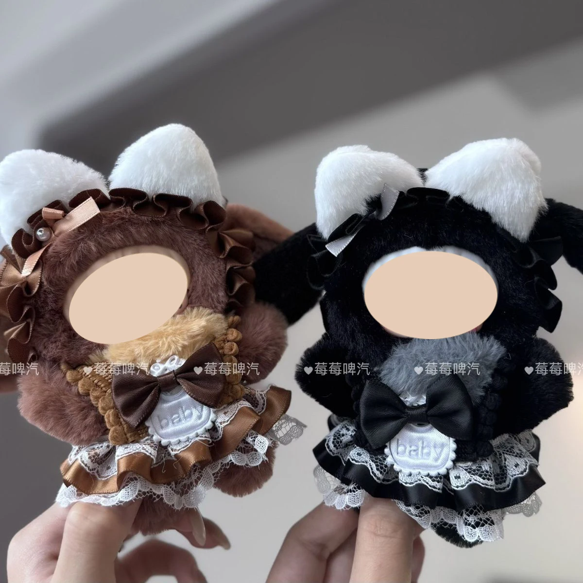 Puppe Kleidung Für Kaninchen Cartoon Vinyl Puppe 10cm Baumwolle Puppe Plüsch Puppe Cosplay Kostüm Requisiten Rucksack Anhänger Mädchen Weihnachten geschenke