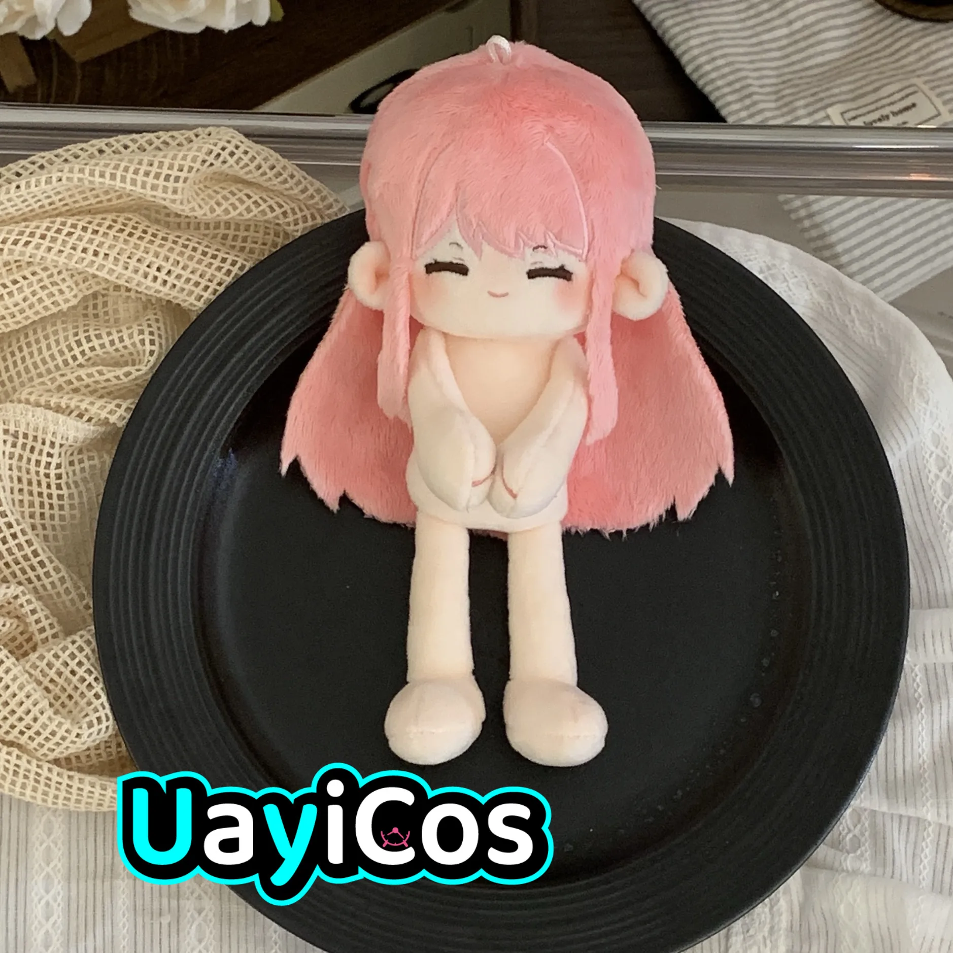 

Original 16cm Infinity Nikki Stuffed Plushies Pink Cat Plush Doll Clothes Anime Cartoon Cute Figure Game Keychain Bag Toy Kids G