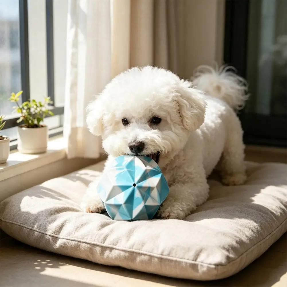 Durable Dog Chew Toys Teeth Balls for Dogs Geometric Ball Dog Toy Chew Toy for Chewers Multi-faceted Teeth Fetch Ball Pet Toy