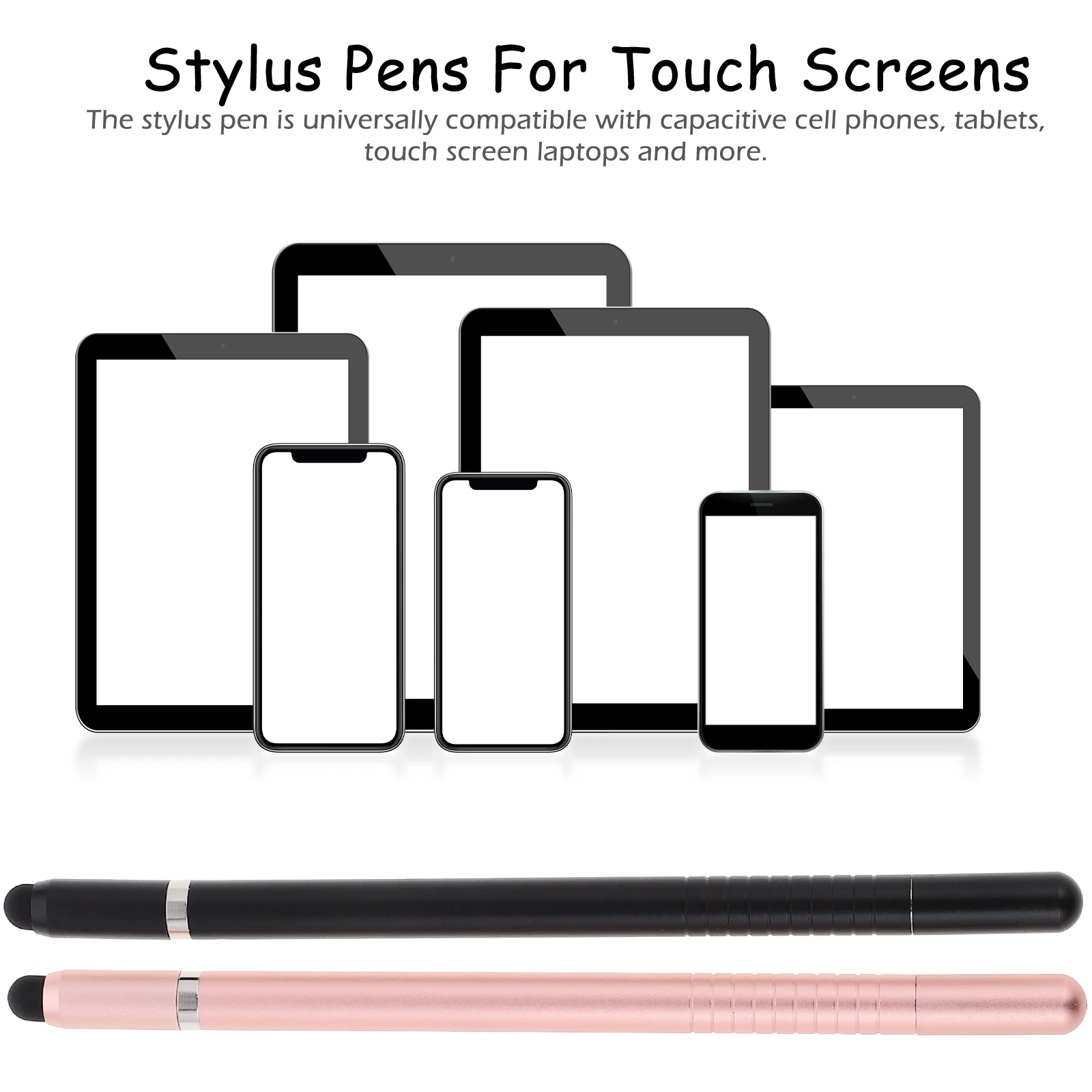 

2Pcs Universal Stylus Pen for Touch Screens Tablet Phone Smooth Tip No Scratch Accurate Control Writing Stylus Pen