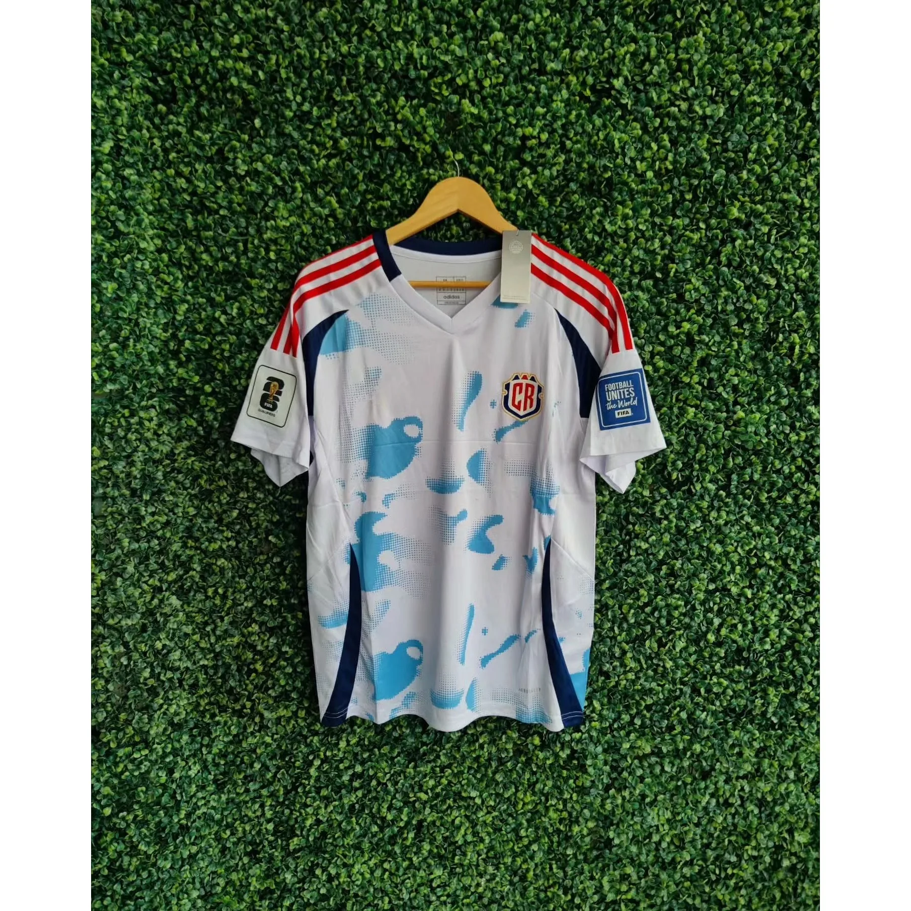 

2025 Summer Physical Picture Costa Rica Football Team Retro Jersey Men's T-shirt Short Sleeve Children's Sports Casual Loose Y2K