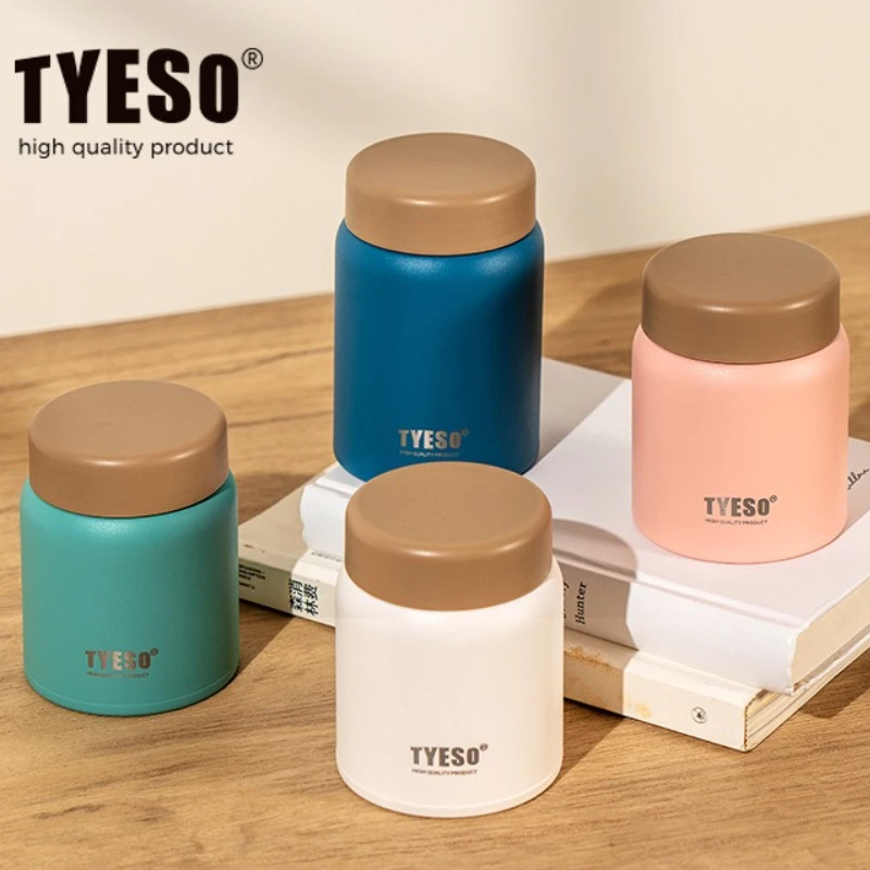 Tyeso 220 ml/280 ml Thermos en acier inoxydable pots alimentaires Mini tasse isolée employés de bureau Portable poche ragoût tasse bouteille d'eau