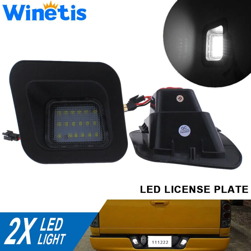 

Winetis 2Pcs 6000K White LED License Plate Lights Number Tag Lamps Housing Replacement For 2002-2018 Dodge RAM 1500 2500 3500