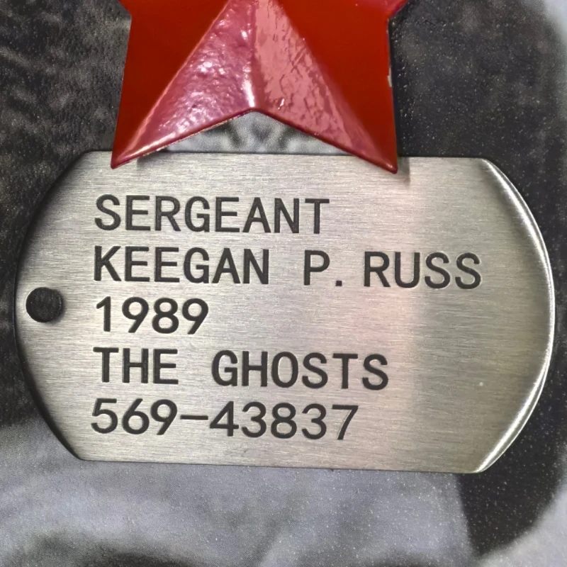

Стальная идентификационная бирка KEEGANRUSS, бирка для собаки с призраком, игровой звонок, ожерелье, сделай сам, аксессуар в стиле милитари для путешествий на открытом воздухе с камерой
