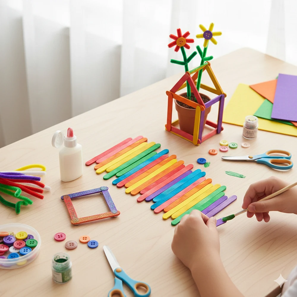 50 peças de palitos de picolé  - Art Craft Education avaliação e preço