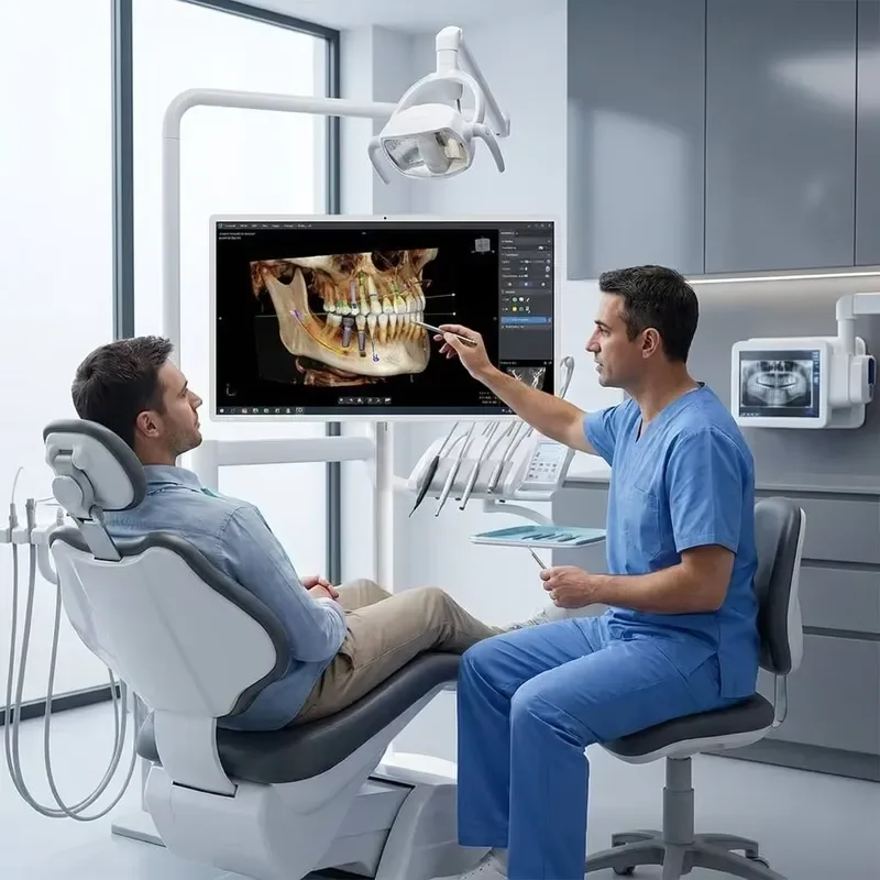 32 Inch Smart Portable TV Rechargeable Mobile Touch LCD Screen Commercial Display for Nursing Home Hospital Use