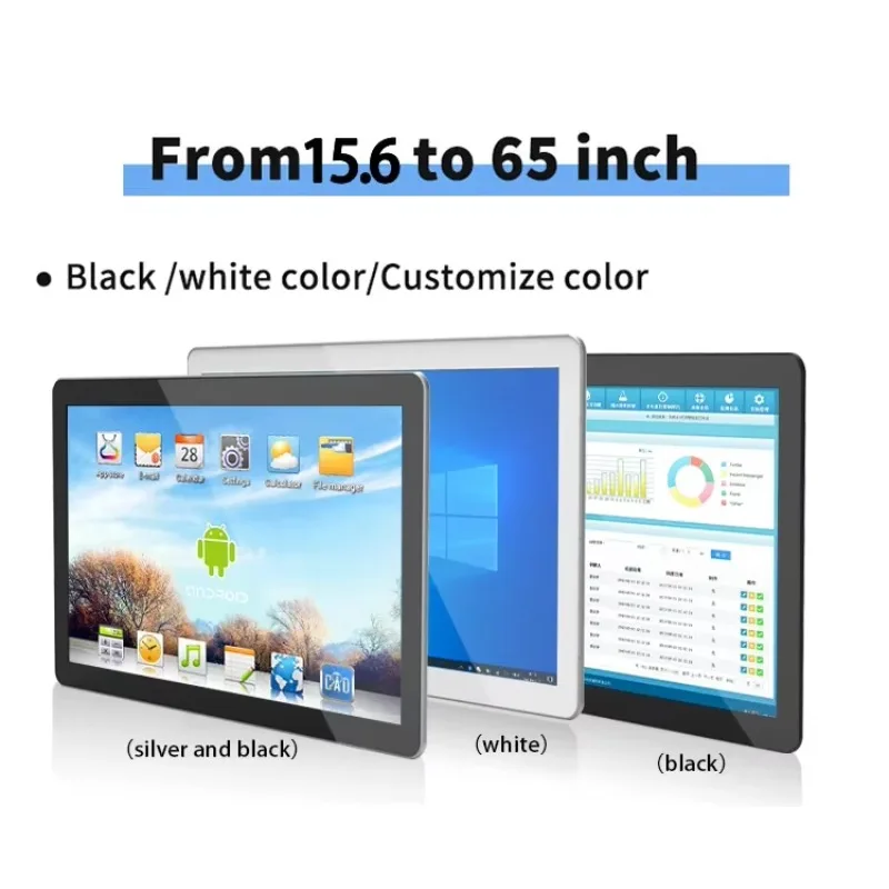 جديد 27 32 43 بوصة 1920x1080 نظام أندرويد الحائط شاشة Lcd مقاوم للماء الصناعية بالسعة شاشة تعمل باللمس