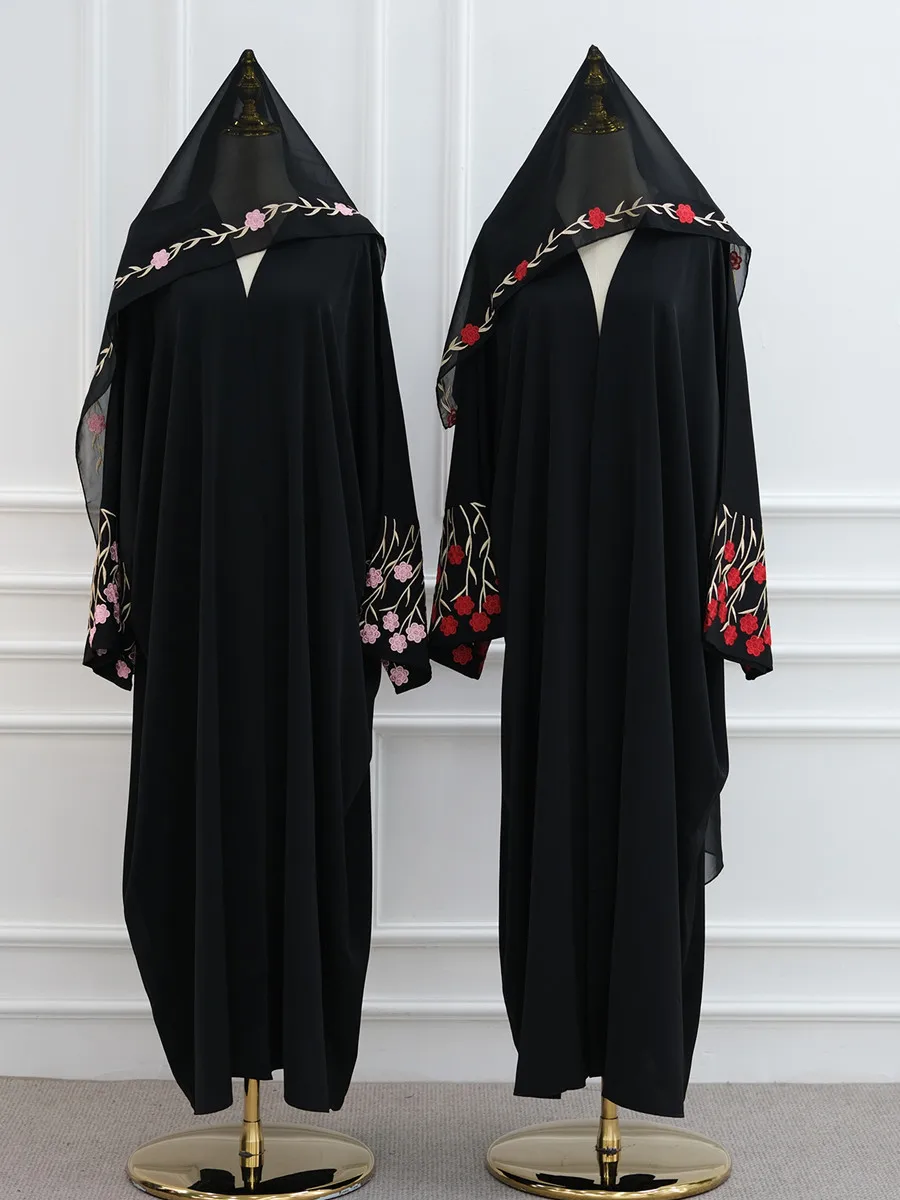 Moslim Vrouwen Dubai Abaya luxe borduurwerk Bloemen Lange Jurk Kaftan Bloem Ramadan Gewaad Femme Islam Afrikaanse Jurken Kebaya