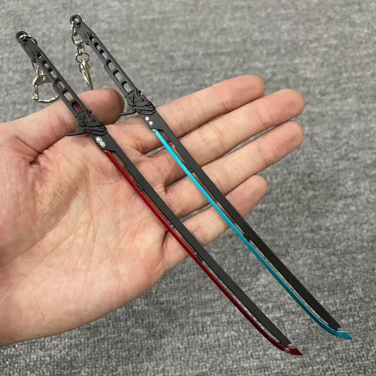8.6inch Cyberpunk Metal Blade Steel Anime Knife Katana Ninja Damascus Sword Real Size Japanese Katana Original Samurai Sabre Toy