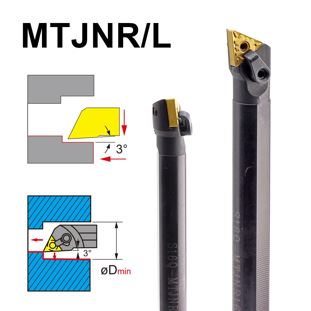 MZG Internal Turning Tool Holder S16Q S18Q S20R S25S MTJNR16 MTJNL16 TNMG Insert Turning Tool CNC Lathe Bar Cutter MTJNR MTJNL