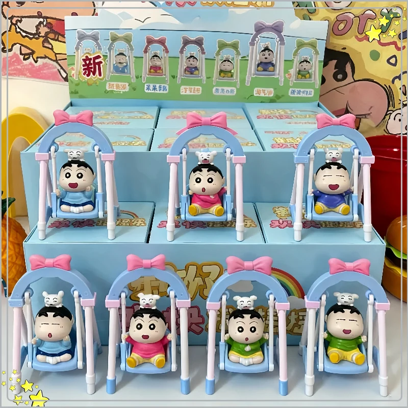 

Shin-Chan Joyful Swing Series [2nd Generation] Blind Box Cute Doll Statue Cartoon Character Toy Collection Model Decoration Gift