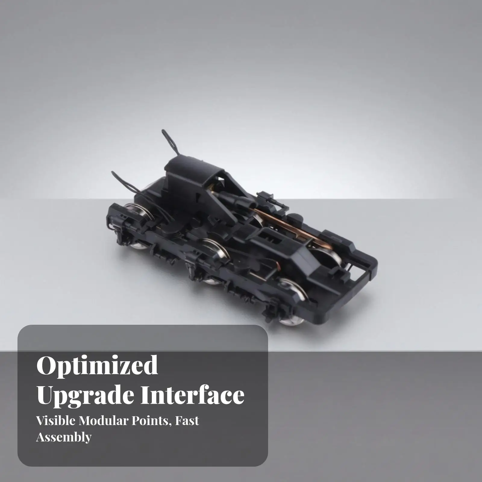 Model Train Electric Bogie Frame with Copper Connection Strips for HO Scale Locomotive and Wagon Upgrade