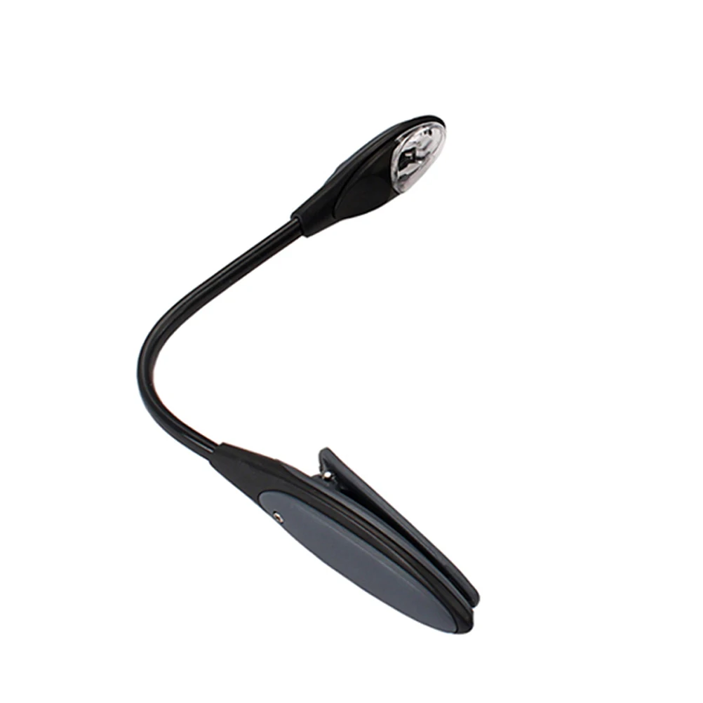 

1E03 Music Score Stand Light Lamp Adjustable Clip Mini Portable LED Book Reading Light Lamp Flexible Novelty Light (Grey)