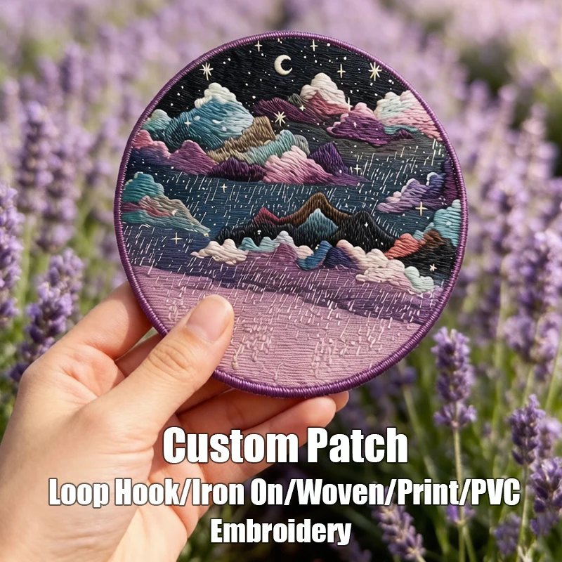 Prajna Custom Patch Company Team Logo Pattern Patches Hook Loop/Iron on Patches Embroidered/Print/Woven Custom Your Own Patch