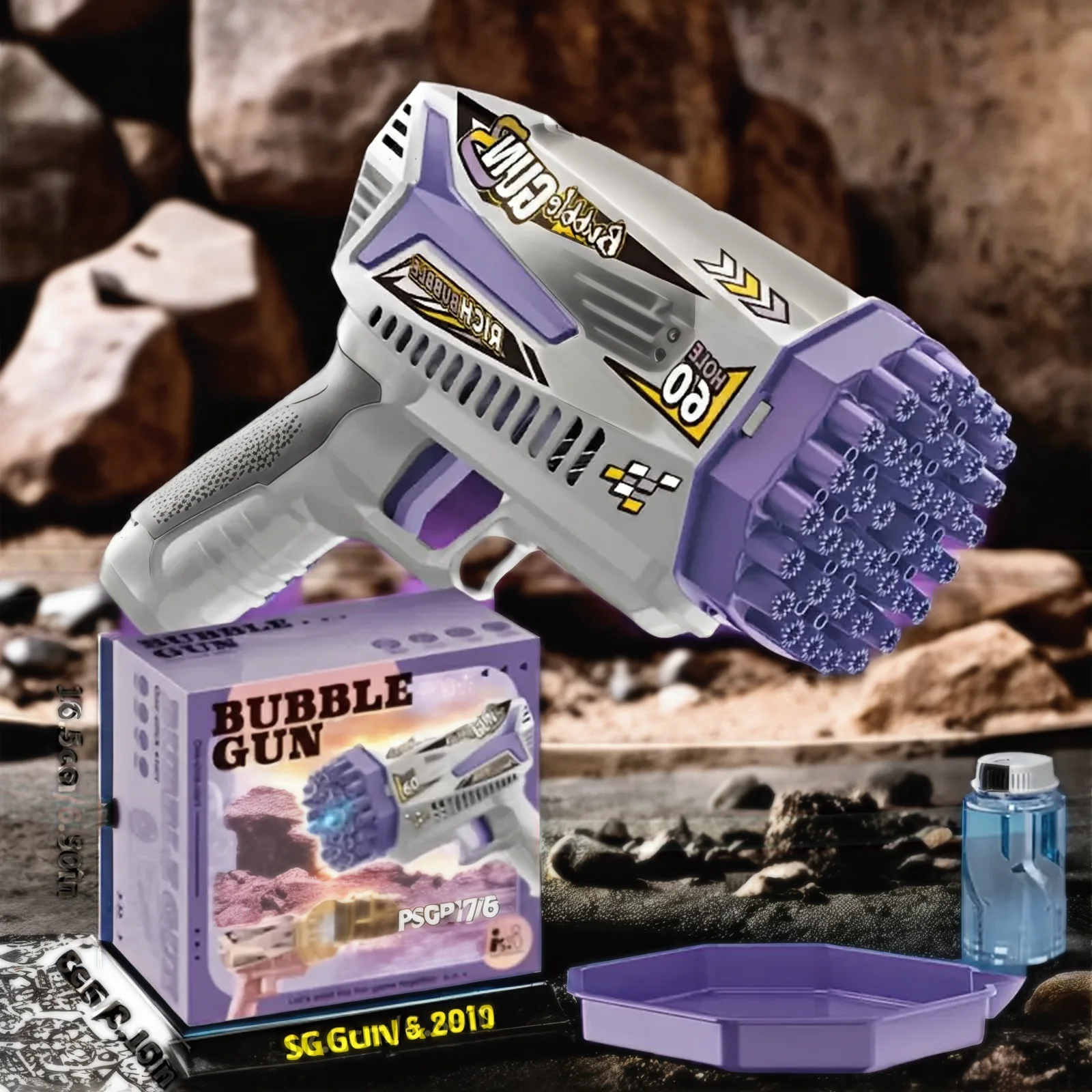 Juguete soplador de burbujas de playa para niños más vendido de verano americano, pistola de juguete de burbujas al aire libre favorita para niños y niñas, imprescindible