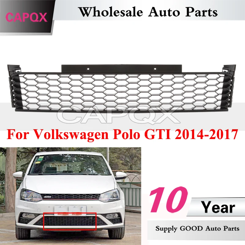 

CAPQX передний бампер, нижняя решетка, маска радиатора для Volkswagen Polo GTI 2014-2017, гоночные грили