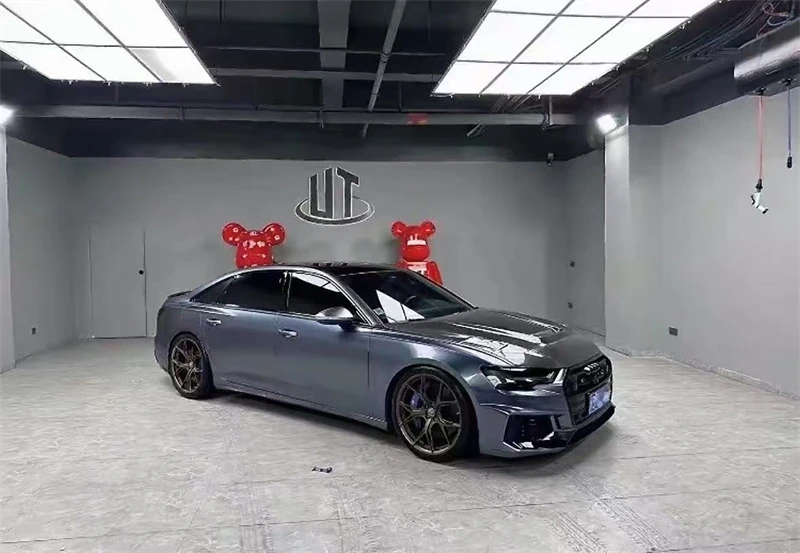 لأودي A6/A6L/S6 2012 2013 2014 2015 2016 ReaI ألياف الكربون غطاء محرك السيارة عدة