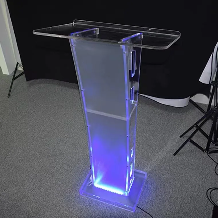 Acrylic speech high transparency welcome platform, conference hosting platform, wedding emcee platform