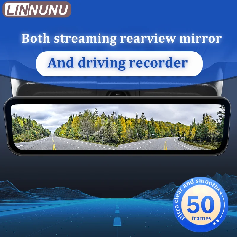 LINNUNU Stream Media Mirror Dash Camera Streaming Media DVR Video Recorder Dual Lens CAM For Great wall WEY Tank 300 Accessories