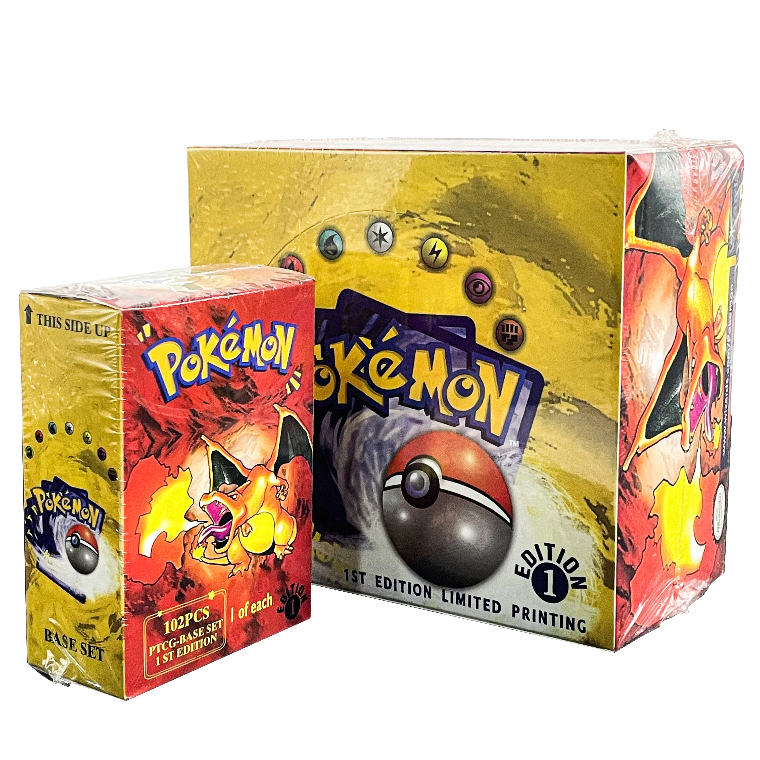 PTCG 102Pcs/396Pcs PKM Base Set 1ST Edition Whole Set Booster Box