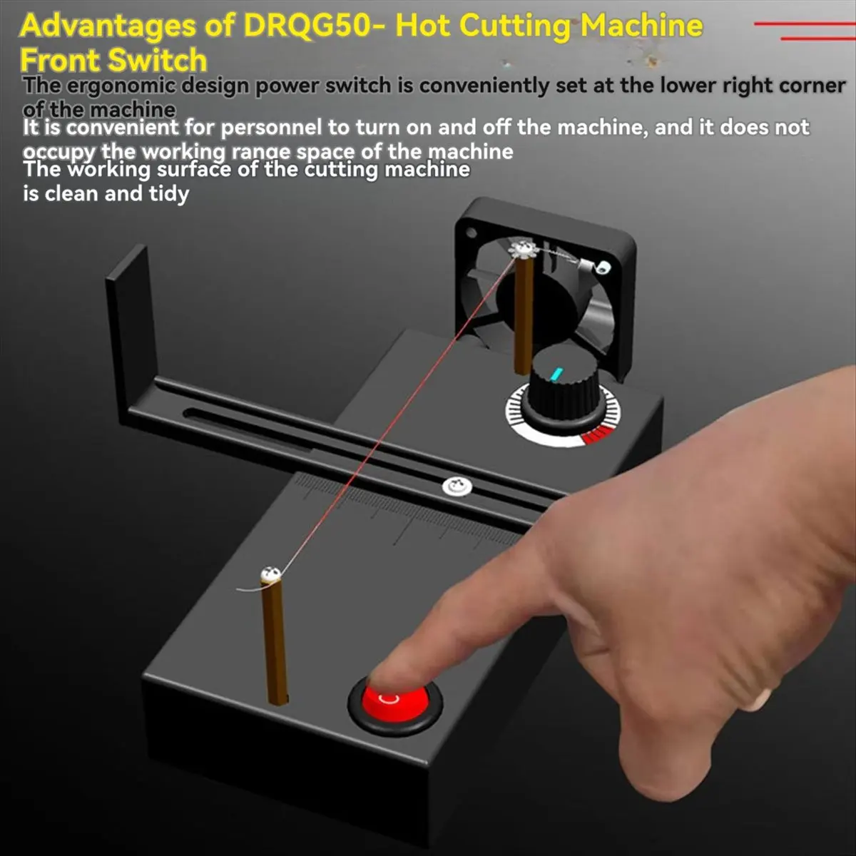 HGHO Small Handmade Hair Accessories Ribbon Cutting Machine Hot Cutting Machine Cotton Ribbon Trimming Fan Exhaust EU Plug