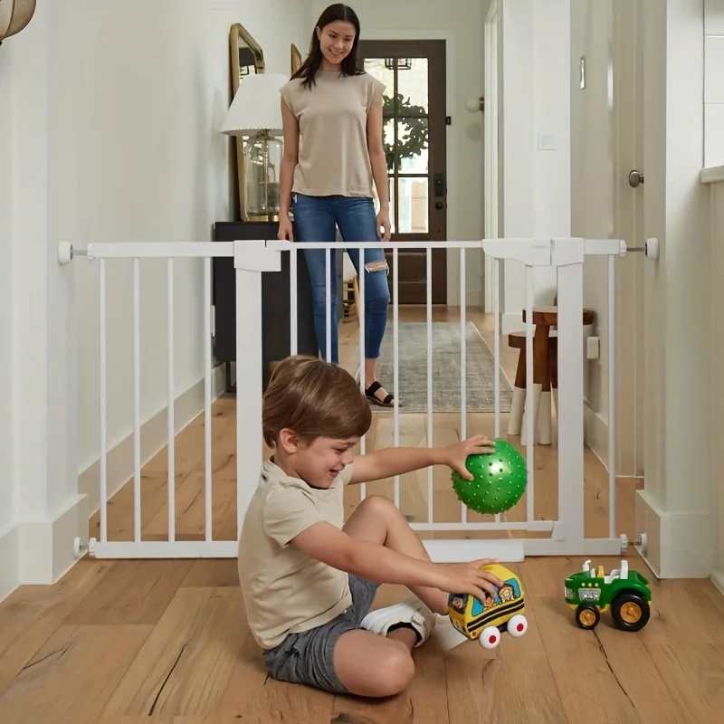 Baby Gate For Stairs, Easy To Install Splicable Pressure Mounted Pet Gate, Perfect For Families With Children And Pets.