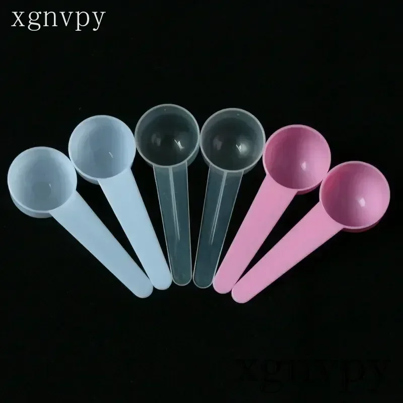 Xgnvpy 5g Measuring Spoon 5G Plastic Seaweed 10ml White Round Bottom Spoon Short Handle Measuring Liquid Powder Spoon