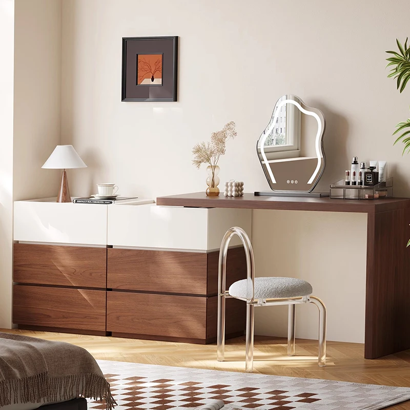 

Bedroom Drawers Vanity Table Mirror Chair Cabinet Modern Dressing Table Women Study Mesa De Maquillaje Lounge Suite Furniture