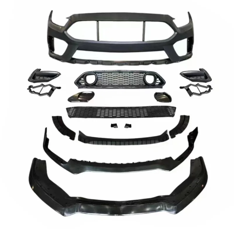 Front Bumper Kit for 15-17 Ford Mustang, Mach 1 Style, Grille and Body Kit, Complete Assembly