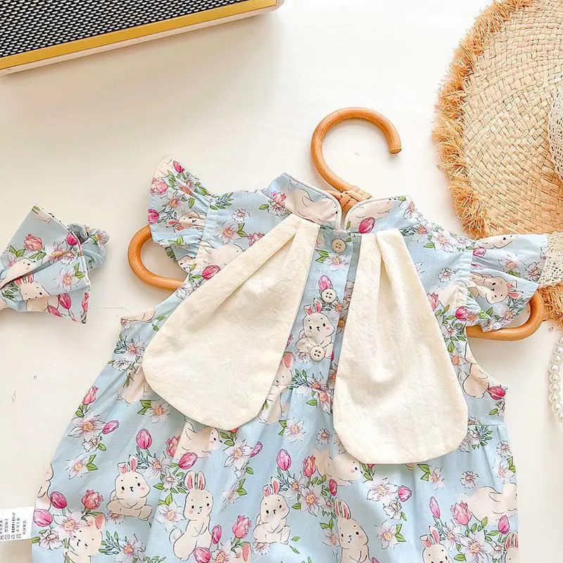 Baby Clothes Summer Newborn Bags Fart Baby Girl Jumpsuit Thin Sleeveless Princess Super Cute and Sweet Romper